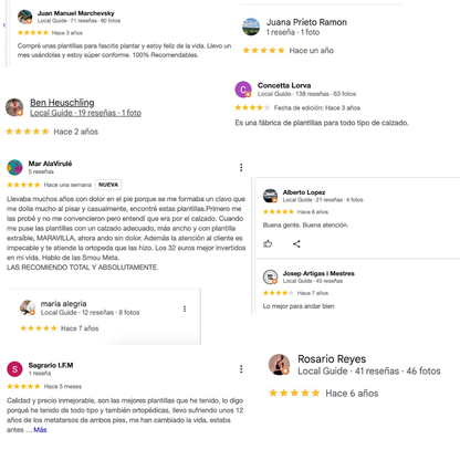 Plantillas de masajeadoras